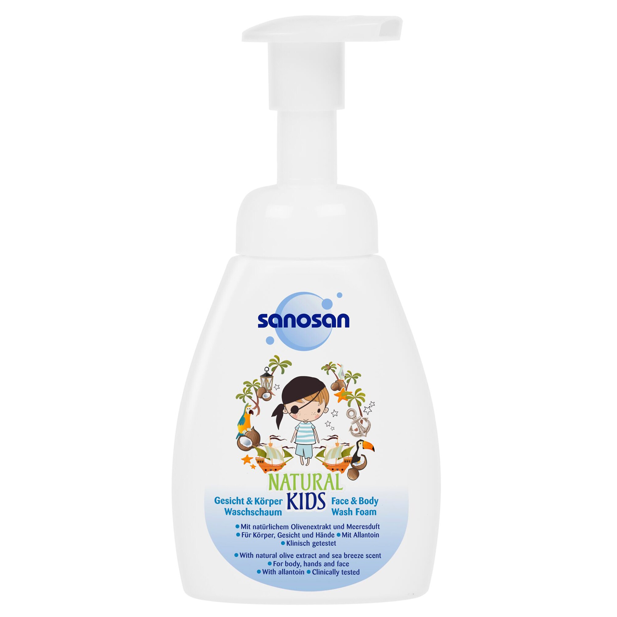 Spuma de spalare Sanosan Kids pentru baieti, 250 ml