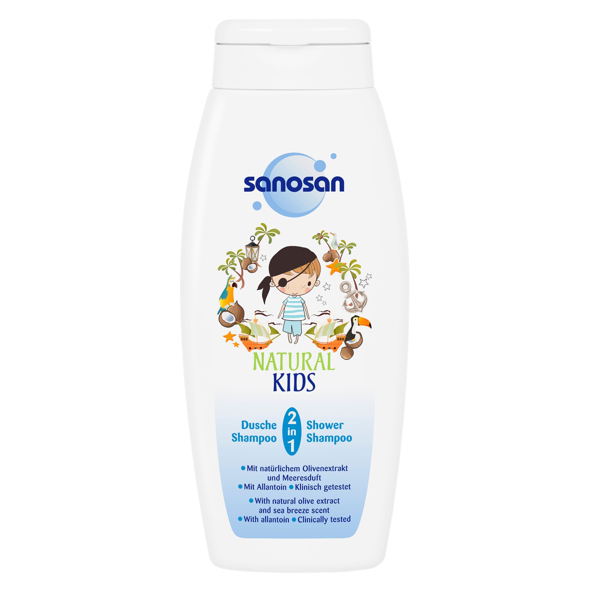 Dus sampon 2in1 Sanosan Kids pentru baieti, 250 ml