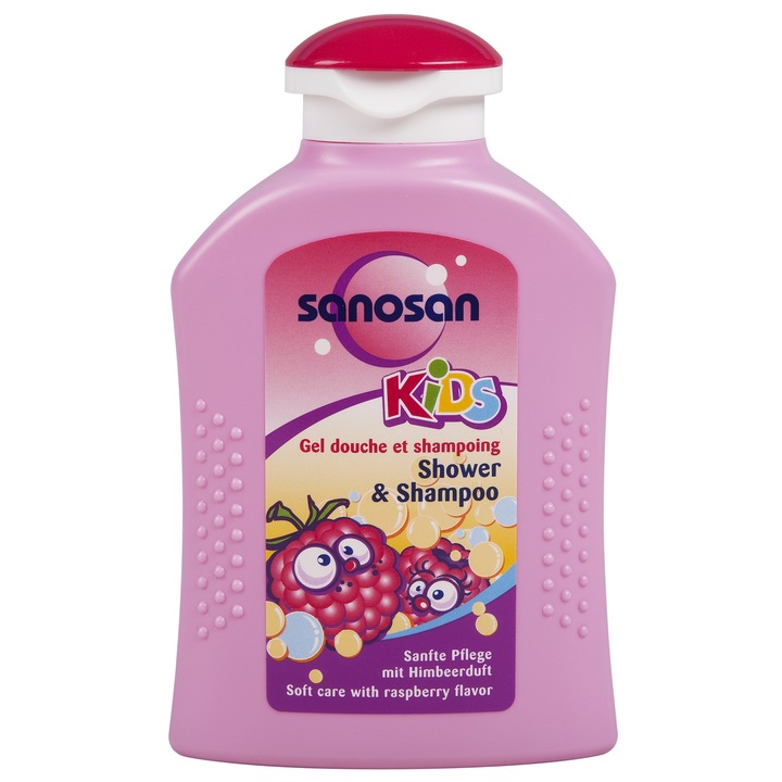 Dus sampon Sanosan Kids cu aroma de zmeura, 200 ml