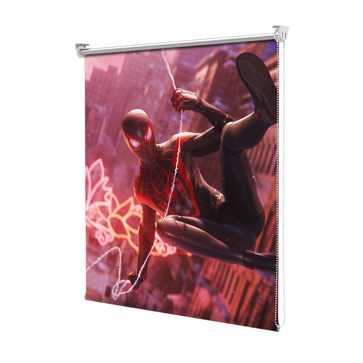 Roleta Art Shade tip Jaluzea cu Rulou si sistem inclus, Art Star, Spiderman si panza lui, Animatii, Decoratiuni, Latime 95 cm x Inaltime 130 cm