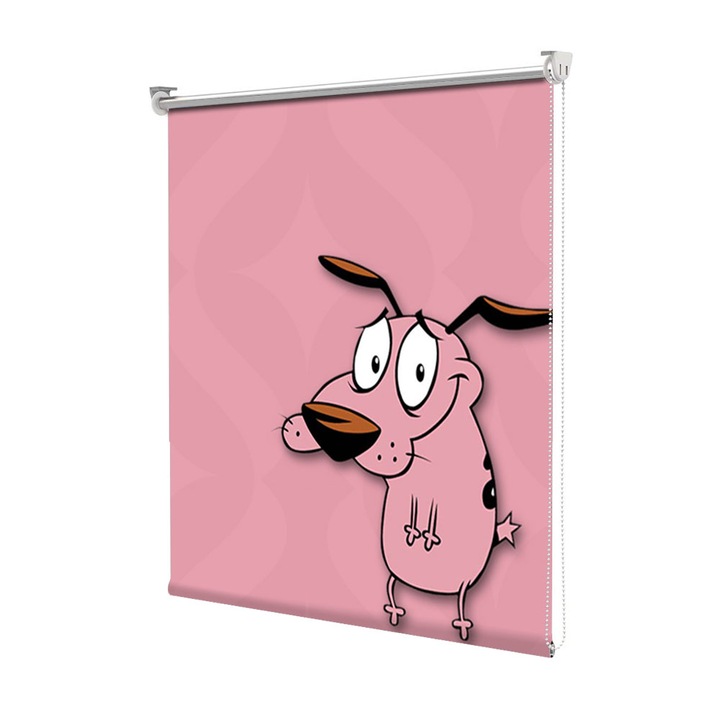 Roleta Art Shade tip Jaluzea cu Rulou si sistem inclus, Art Star, Courage the cowardly dog, Animatii, Decoratiuni, Latime 60 cm x Inaltime 130 cm