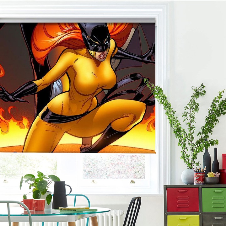 Roleta Art Shade tip Jaluzea cu Rulou si sistem inclus, Art Star, Hellcat Marvel, Animatii, Decoratiuni, Latime 70 cm x Inaltime 130 cm