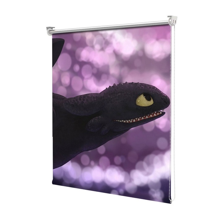 Roleta Art Shade tip Jaluzea cu Rulou si sistem inclus, Art Star, How to train your dragon Toothles, Animatii, Decoratiuni, Latime 95 cm x Inaltime 130 cm