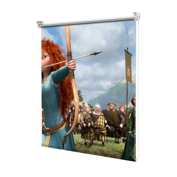 Roleta Art Shade tip Jaluzea cu Rulou si sistem inclus, Art Star, Brave Neinfricata priceputa, Animatii, Decoratiuni, Latime 75 cm x Inaltime 130 cm