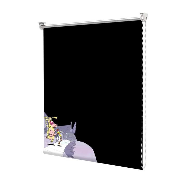 Roleta Art Shade tip Jaluzea cu Rulou si sistem inclus, Art Star, Vaca si puiul merg, Animatii, Decoratiuni, Latime 65 cm x Inaltime 190 cm