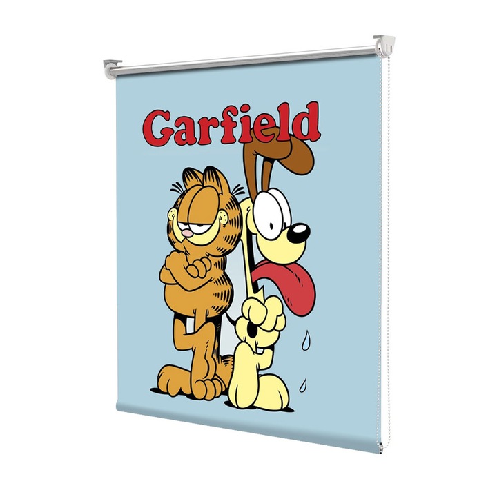 Roleta Art Shade tip Jaluzea cu Rulou si sistem inclus, Art Star, Garfield si cainele, Animatii, Decoratiuni, Latime 95 cm x Inaltime 130 cm