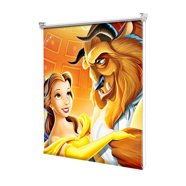 Roleta Art Shade tip Jaluzea cu Rulou si sistem inclus, Art Star, Frumoasa si Bestia priviri seducatoare, Animatii, Decoratiuni, Latime 65 cm x Inaltime 190 cm