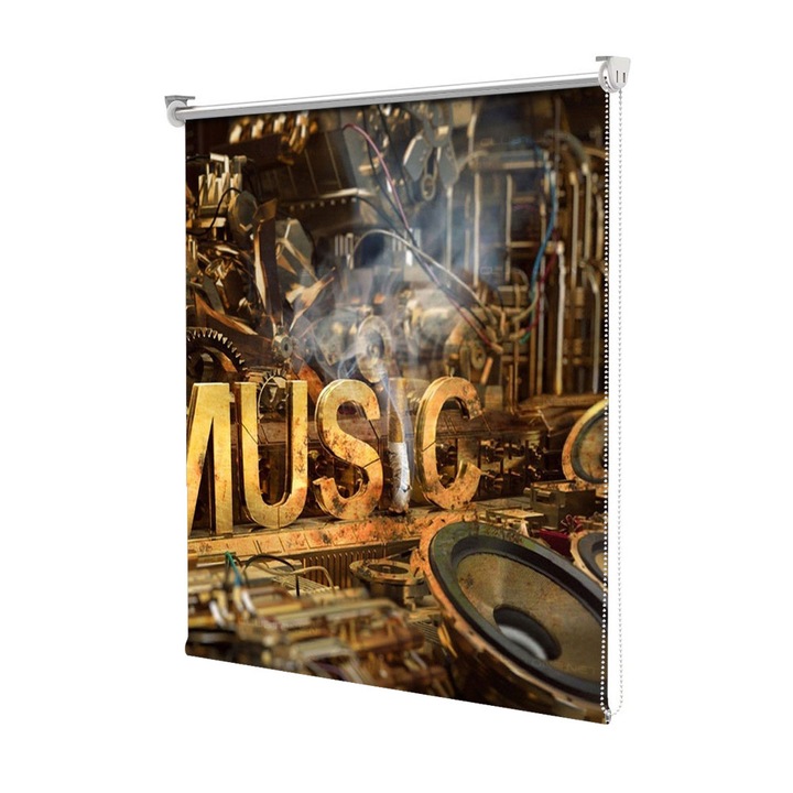 Roleta Art Shade tip Jaluzea cu Rulou si sistem inclus, Art Star, Muzica animata, Animatii, Decoratiuni, Latime 95 cm x Inaltime 130 cm