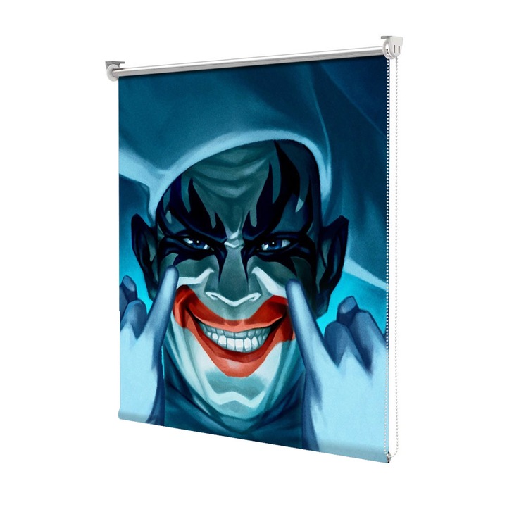 Roleta Art Shade tip Jaluzea cu Rulou si sistem inclus, Art Star, Joker interpretat in nuante de alabstru, Animatii, Decoratiuni, Latime 65 cm x Inaltime 190 cm