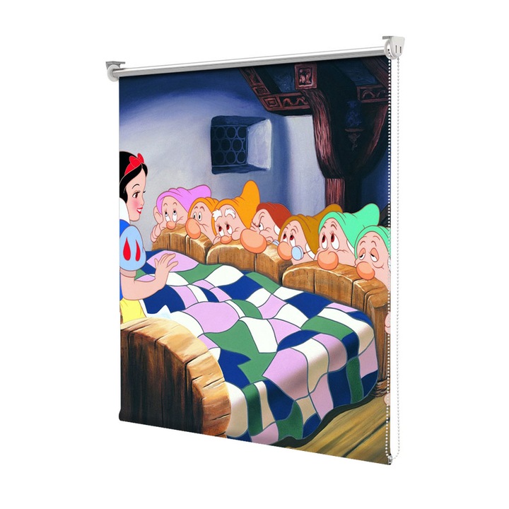 Roleta Art Shade tip Jaluzea cu Rulou si sistem inclus, Art Star, Alba ca Zapada si cei 7 pitici, Animatii, Decoratiuni, Latime 65 cm x Inaltime 190 cm
