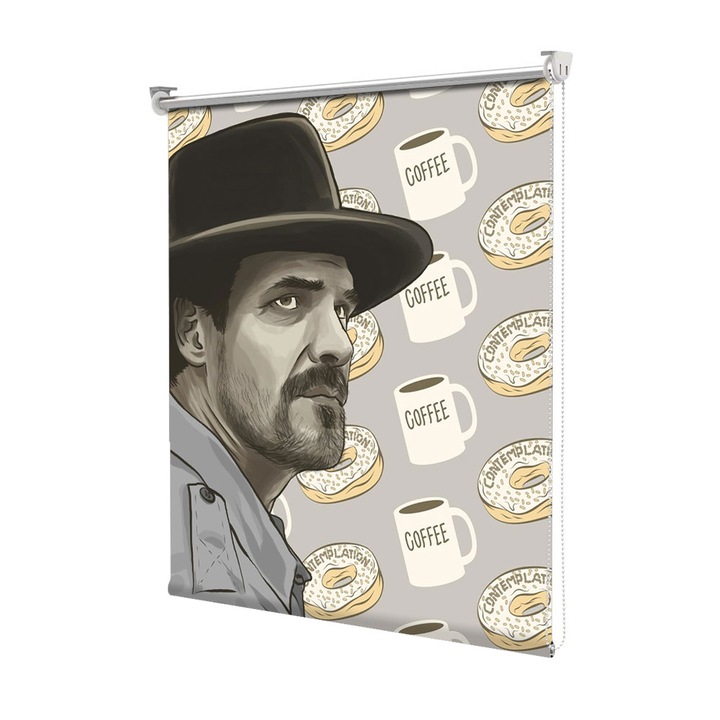 Roleta Art Shade tip Jaluzea cu Rulou si sistem inclus, Art Star, Jim Hopper Stranger Things, Animatii, Decoratiuni, Latime 50 cm x Inaltime 250 cm