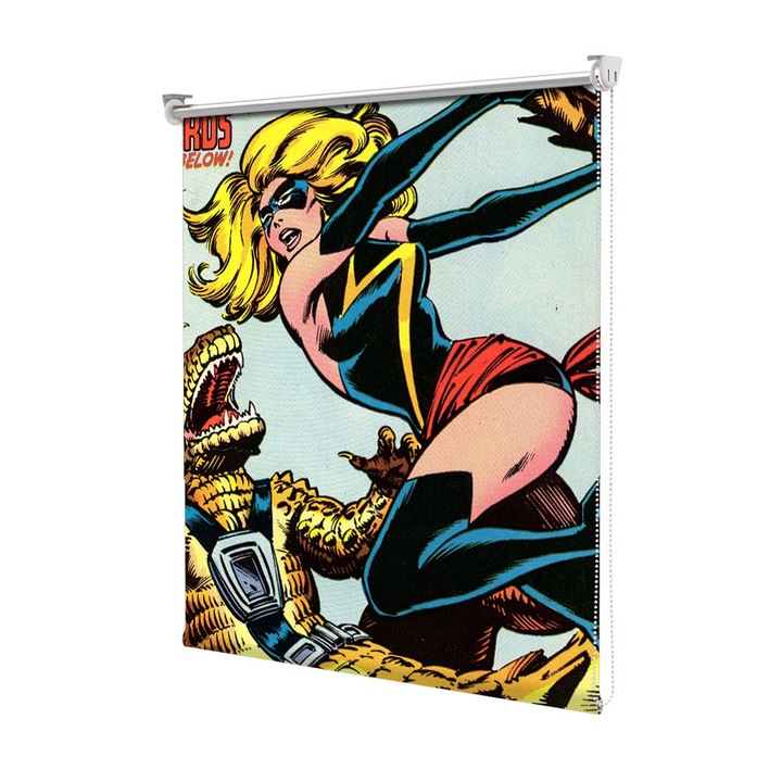 Roleta Art Shade tip Jaluzea cu Rulou si sistem inclus, Art Star, Marvel Lizards from below, Animatii, Decoratiuni, Latime 90 cm x Inaltime 130 cm