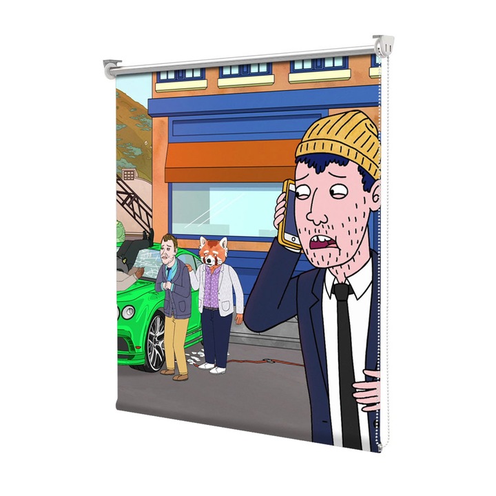 Roleta Art Shade tip Jaluzea cu Rulou si sistem inclus, Art Star, BoJack Horsman accident la filmare, Animatii, Decoratiuni, Latime 65 cm x Inaltime 190 cm