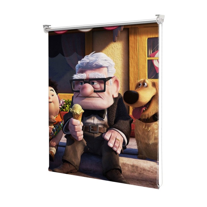 Roleta Art Shade tip Jaluzea cu Rulou si sistem inclus, Art Star, Up Carls si Russel mancand inghetata, Animatii, Decoratiuni, Latime 80 cm x Inaltime 130 cm