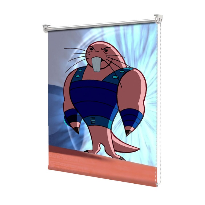 Roleta Art Shade tip Jaluzea cu Rulou si sistem inclus, Art Star, Rufus din Kim Possible, Animatii, Decoratiuni, Latime 65 cm x Inaltime 190 cm