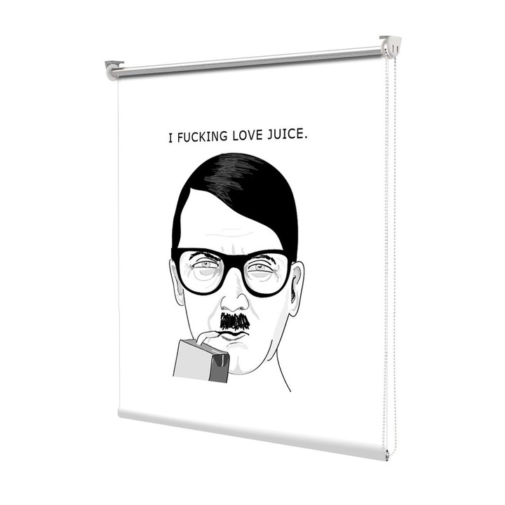 Roleta Art Shade tip Jaluzea cu Rulou si sistem inclus, Art Star, Hitler si sucul, Animatii, Decoratiuni, Latime 45 cm x Inaltime 130 cm