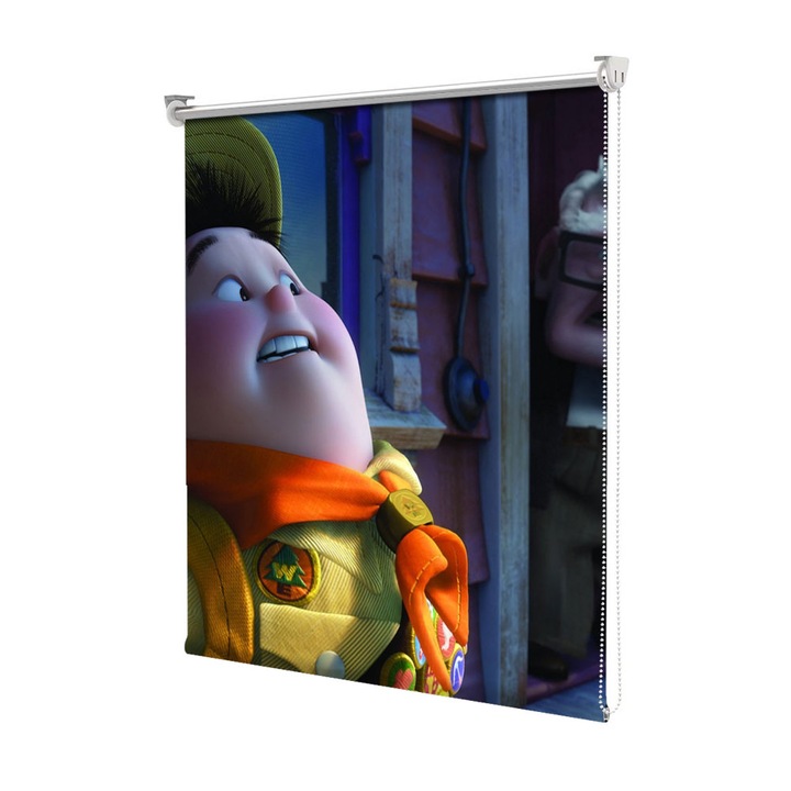 Roleta Art Shade tip Jaluzea cu Rulou si sistem inclus, Art Star, Up Russel panicat si Carl, Animatii, Decoratiuni, Latime 95 cm x Inaltime 130 cm