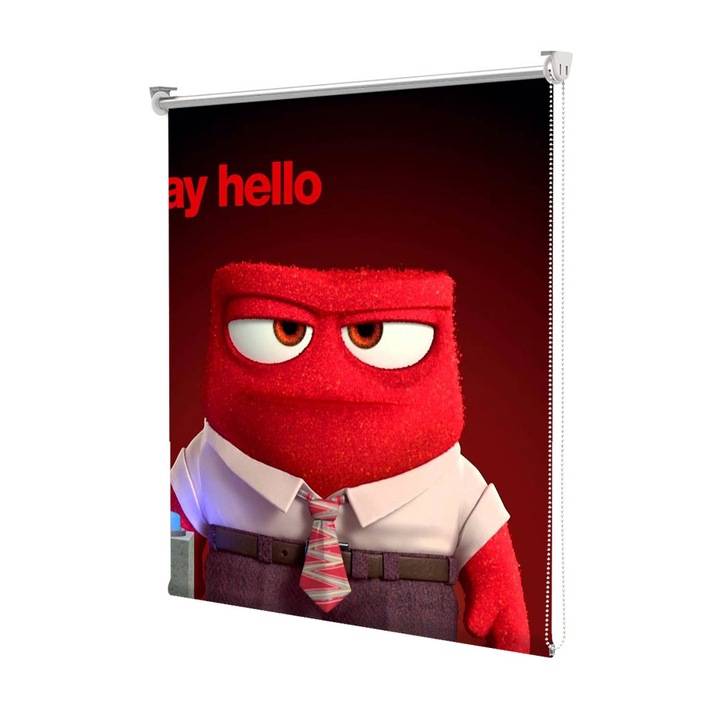 Roleta Art Shade tip Jaluzea cu Rulou si sistem inclus, Art Star, Anger Say Hello, Animatii, Decoratiuni, Latime 80 cm x Inaltime 130 cm