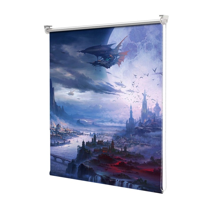 Roleta Art Shade tip Jaluzea cu Rulou si sistem inclus, Art Star, Lumea imposibilului , Animatii, Decoratiuni, Latime 95 cm x Inaltime 130 cm