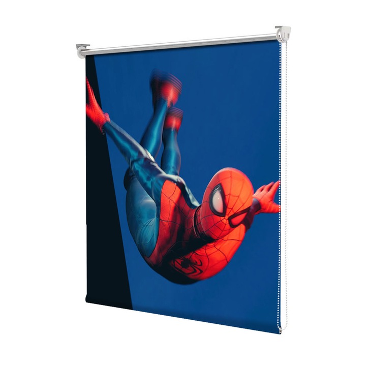 Roleta Art Shade tip Jaluzea cu Rulou si sistem inclus, Art Star, Spiderman in cadere, Animatii, Decoratiuni, Latime 65 cm x Inaltime 190 cm