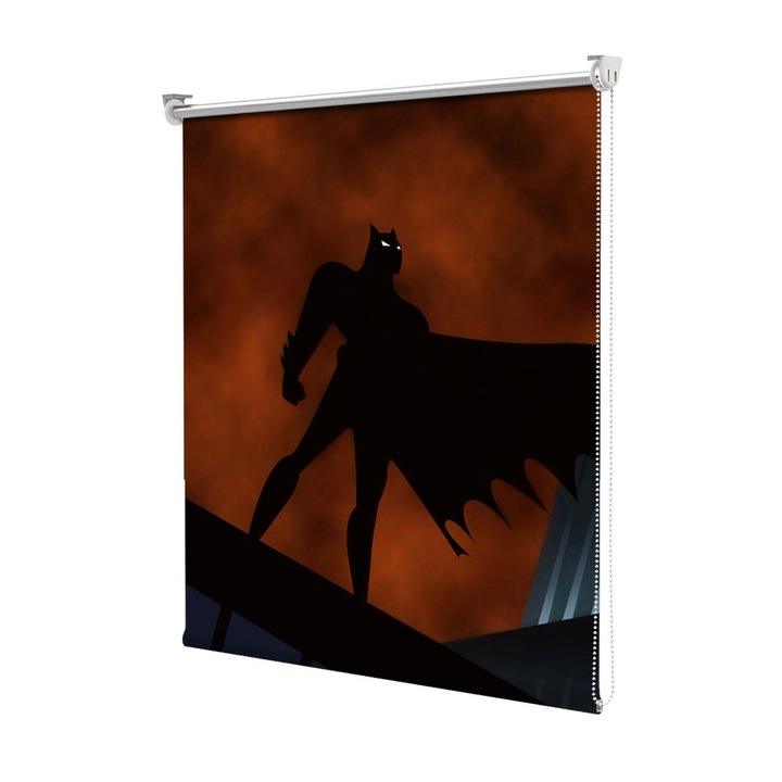 Roleta Art Shade tip Jaluzea cu Rulou si sistem inclus, Art Star, Batman pazind orasul, Animatii, Decoratiuni, Latime 95 cm x Inaltime 130 cm