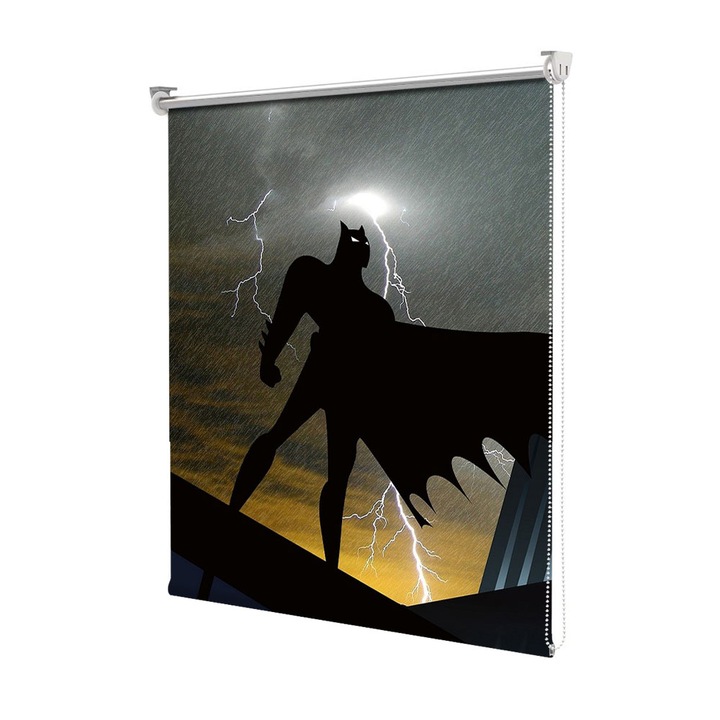Roleta Art Shade tip Jaluzea cu Rulou si sistem inclus, Art Star, Batman si Fulgerele din oars, Animatii, Decoratiuni, Latime 50 cm x Inaltime 250 cm