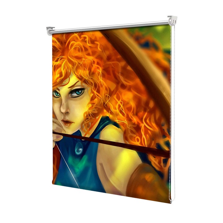 Roleta Art Shade tip Jaluzea cu Rulou si sistem inclus, Art Star, Brave Merida, Animatii, Decoratiuni, Latime 95 cm x Inaltime 130 cm