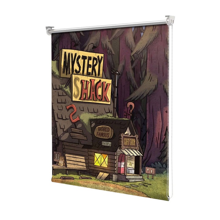 Roleta Art Shade tip Jaluzea cu Rulou si sistem inclus, Art Star, Mystery Shack Gravity Falls, Animatii, Decoratiuni, Latime 65 cm x Inaltime 190 cm