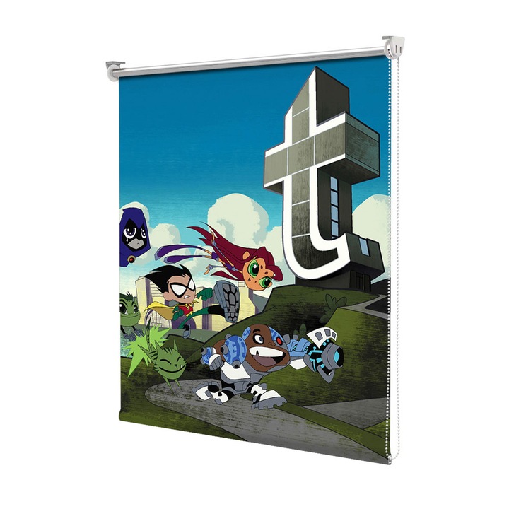 Roleta Art Shade tip Jaluzea cu Rulou si sistem inclus, Art Star, Titans in Actiune, Animatii, Decoratiuni, Latime 95 cm x Inaltime 130 cm