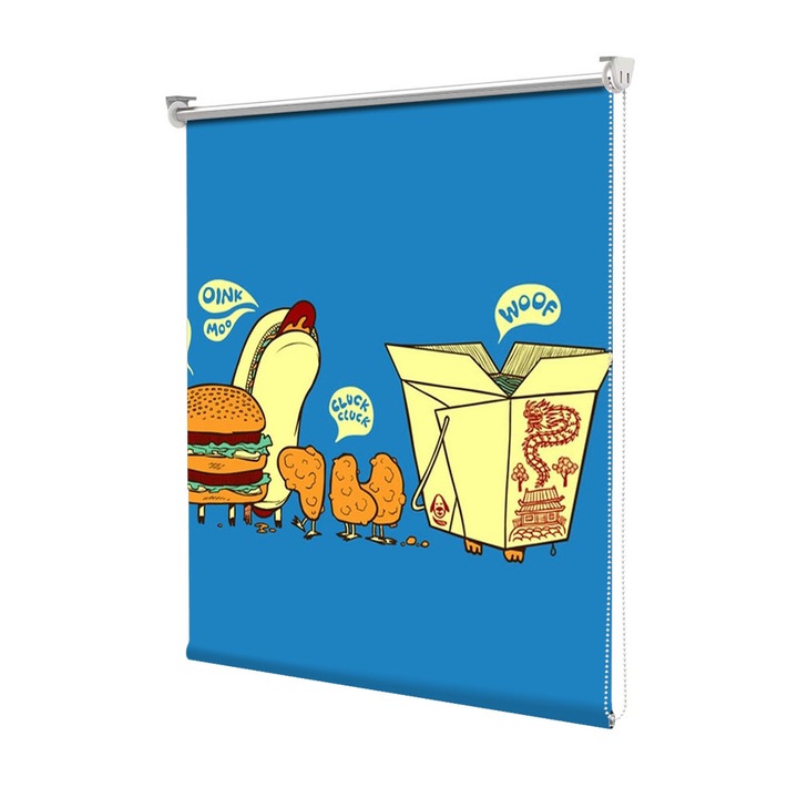 Roleta Art Shade tip Jaluzea cu Rulou si sistem inclus, Art Star, Carnea vorbitoare, Animatii, Decoratiuni, Latime 95 cm x Inaltime 130 cm