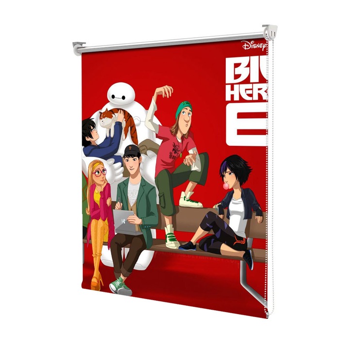 Roleta Art Shade tip Jaluzea cu Rulou si sistem inclus, Art Star, Personajele din Big Hero 6, Animatii, Decoratiuni, Latime 50 cm x Inaltime 250 cm