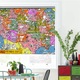 Roleta Art Shade tip Jaluzea cu Rulou si sistem inclus, Art Star, Harta ilustrata, Animatii, Decoratiuni, Latime 100 cm x Inaltime 130 cm