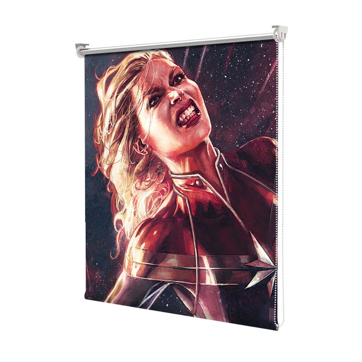 Roleta Art Shade tip Jaluzea cu Rulou si sistem inclus, Art Star, Captain Marvel in spatiu, Animatii, Decoratiuni, Latime 65 cm x Inaltime 190 cm