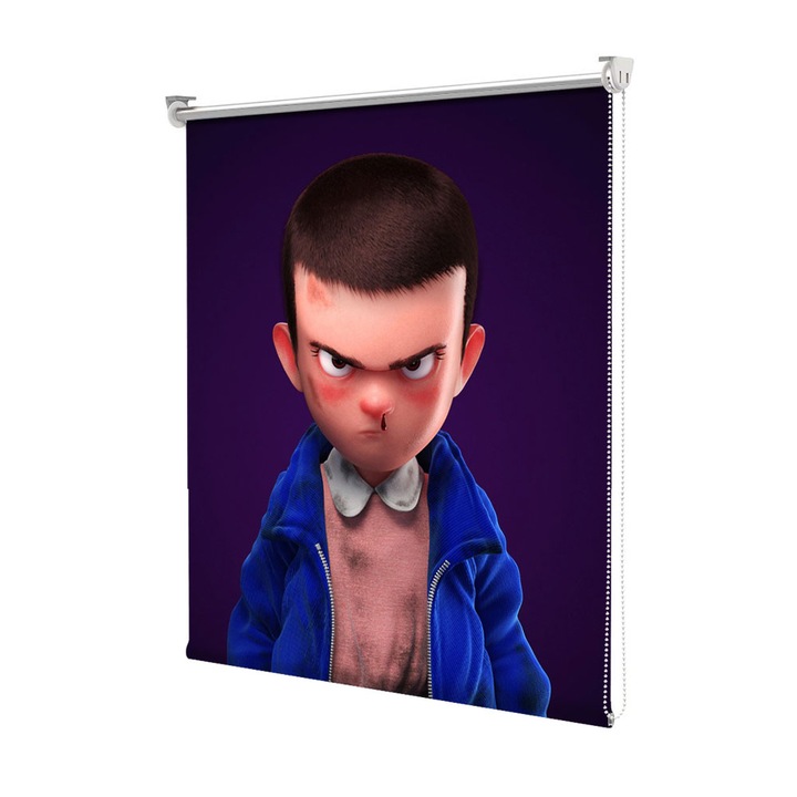 Roleta Art Shade tip Jaluzea cu Rulou si sistem inclus, Art Star, Stranger Things Eleven , Animatii, Decoratiuni, Latime 65 cm x Inaltime 190 cm