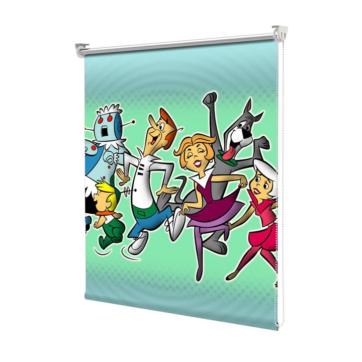 Roleta Art Shade tip Jaluzea cu Rulou si sistem inclus, Art Star, The Jetsons dansand, Animatii, Decoratiuni, Latime 75 cm x Inaltime 130 cm