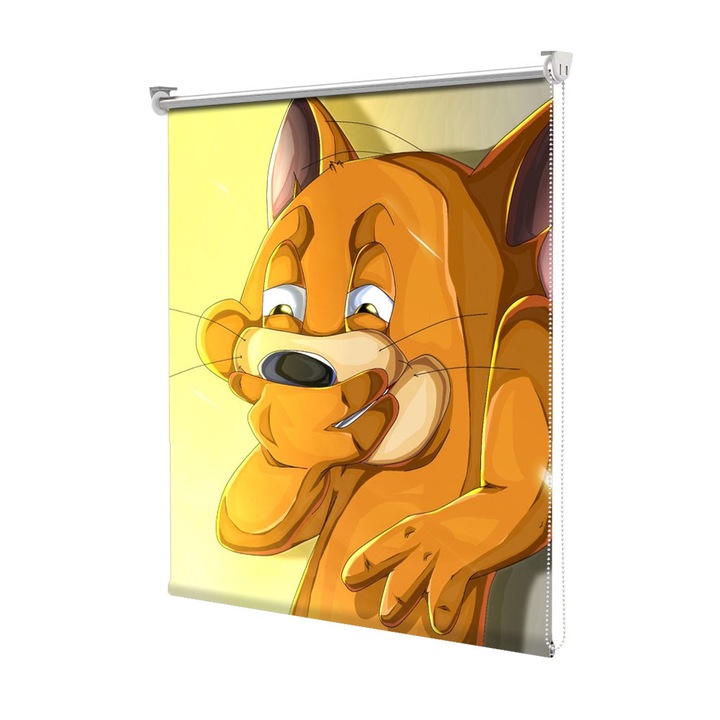 Roleta Art Shade tip Jaluzea cu Rulou si sistem inclus, Art Star, Tom si Jerry Jerry rade, Animatii, Decoratiuni, Latime 105 cm x Inaltime 250 cm