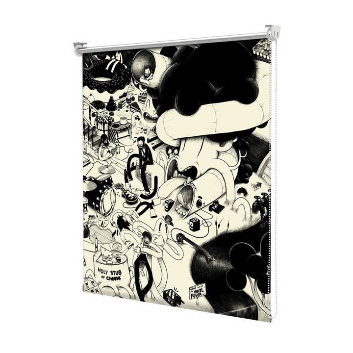 Roleta Art Shade tip Jaluzea cu Rulou si sistem inclus, Art Star, Amalgam de idei fantastice, Animatii, Decoratiuni, Latime 65 cm x Inaltime 190 cm