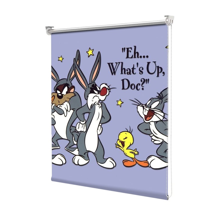 Roleta Art Shade tip Jaluzea cu Rulou si sistem inclus, Art Star, Looney Tunes costum de Bugs Bunny, Animatii, Decoratiuni, Latime 95 cm x Inaltime 130 cm