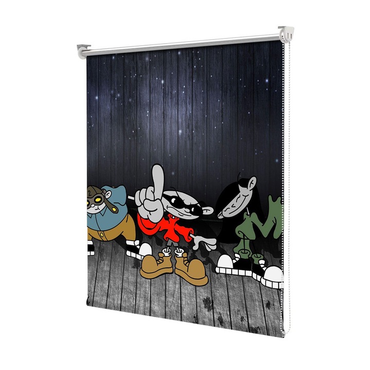 Roleta Art Shade tip Jaluzea cu Rulou si sistem inclus, Art Star, Clanul Nebunaticilor de Alaturi, Animatii, Decoratiuni, Latime 95 cm x Inaltime 130 cm