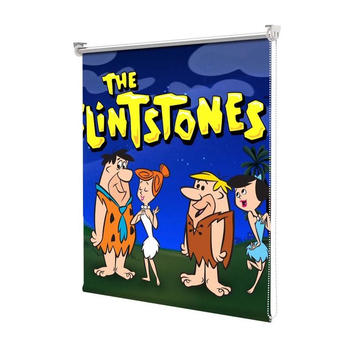 Roleta Art Shade tip Jaluzea cu Rulou si sistem inclus, Art Star, The Flinstones Drive in, Animatii, Decoratiuni, Latime 50 cm x Inaltime 250 cm