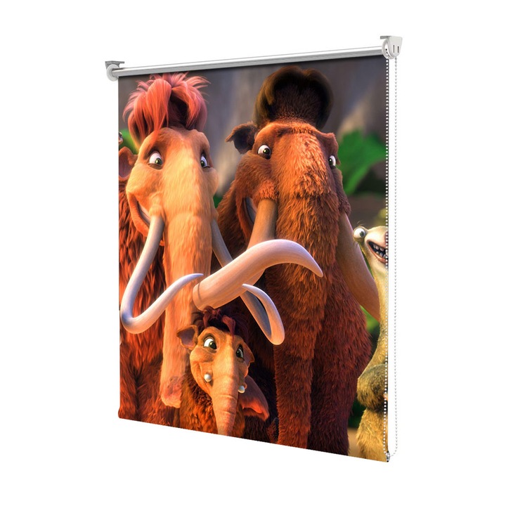 Roleta Art Shade tip Jaluzea cu Rulou si sistem inclus, Art Star, Ice Age Prietenii, Animatii, Decoratiuni, Latime 95 cm x Inaltime 130 cm