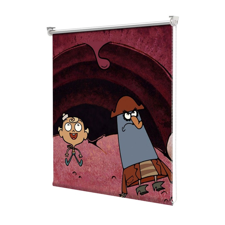 Roleta Art Shade tip Jaluzea cu Rulou si sistem inclus, Art Star, Minunatele Peripetii ale lui Flapjack in gura lumii, Animatii, Decoratiuni, Latime 50 cm x Inaltime 250 cm