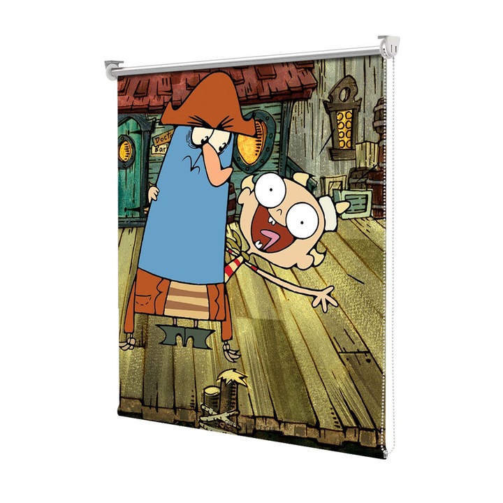 Roleta Art Shade tip Jaluzea cu Rulou si sistem inclus, Art Star, Minunatele peripetii ale lui Flapjack extaz, Animatii, Decoratiuni, Latime 60 cm x Inaltime 190 cm