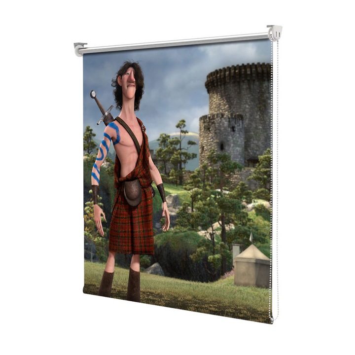 Roleta Art Shade tip Jaluzea cu Rulou si sistem inclus, Art Star, Brave Young Macintosh, Animatii, Decoratiuni, Latime 95 cm x Inaltime 130 cm