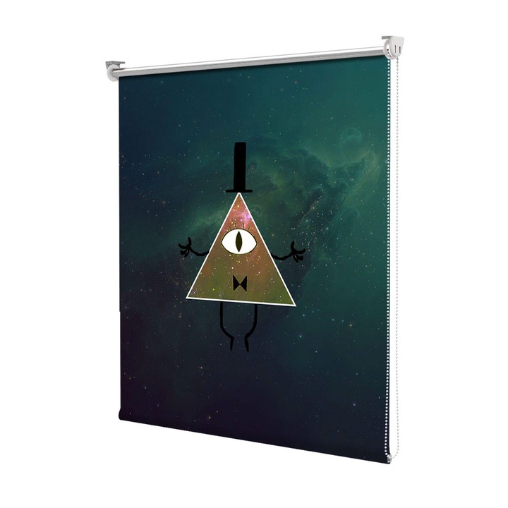 Roleta Art Shade tip Jaluzea cu Rulou si sistem inclus, Art Star, Gravity Falls Bill Chipher, Animatii, Decoratiuni, Latime 65 cm x Inaltime 190 cm
