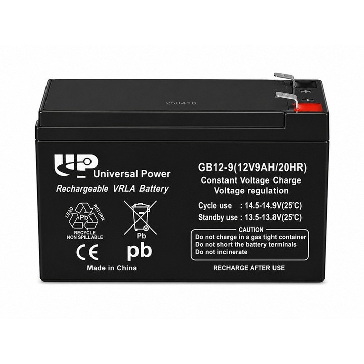 VRLA Тягов акумулатор Universal Power 12V 9Ah GB12-9