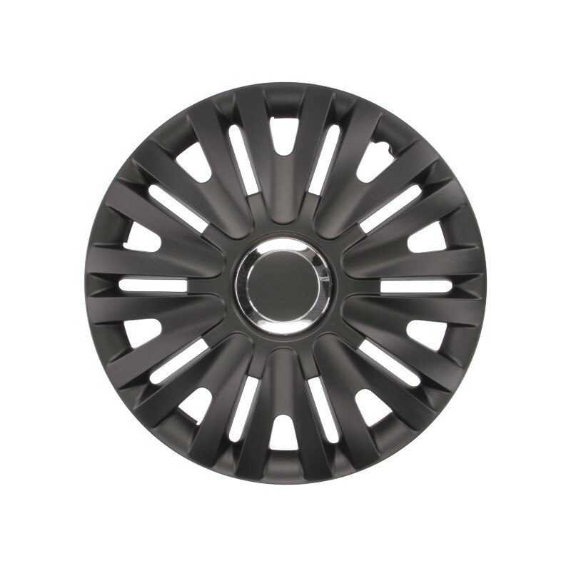 Capace roti model Jawoplast Delta negru cu inel cromat 15