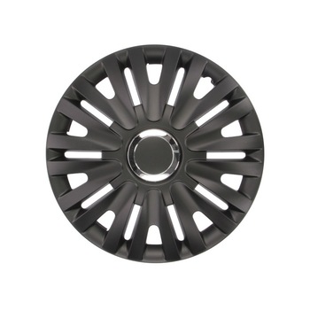 Capace roti model Jawoplast Delta negru cu inel cromat 15 Capace roti model Jawoplast Delta negru cu inel cromat 15