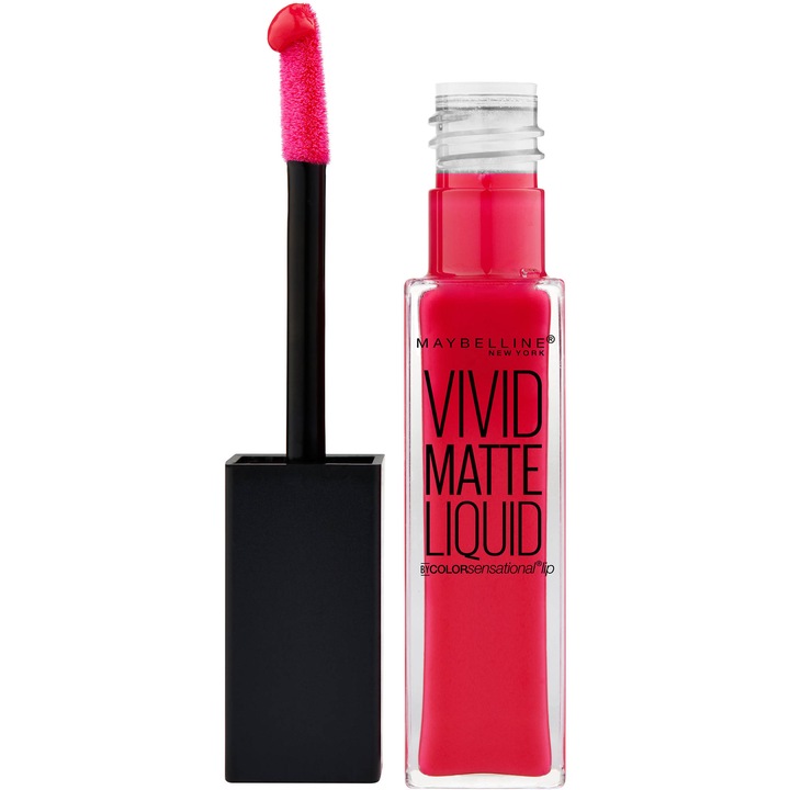 Течно червило Maybelline NY Color Sensational Vivid Matte Liquid 30 Fuchsia Ecstacy, 8 мл