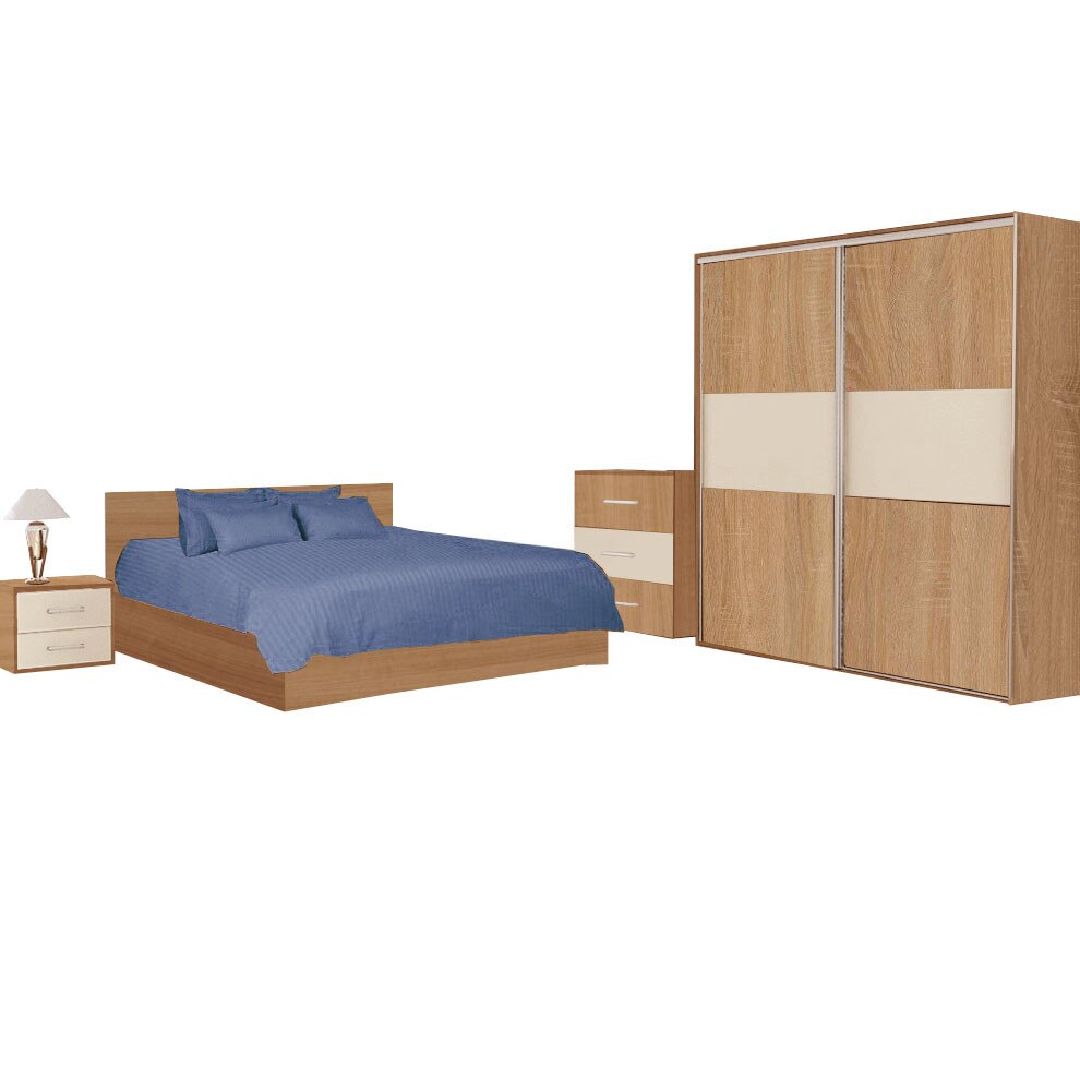 Dormitor Praga, dulap 200x200x60, Bardolino/Crem